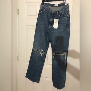 Zara Wide Leg High-Rise Full Length Jeans